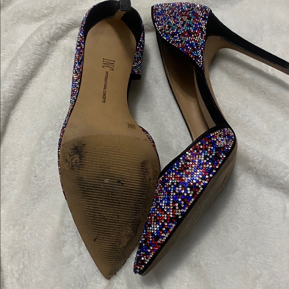 INC International Concepts Multicolor Sequin Heels - Picture 5 of 7